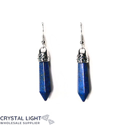 Non-Sterling Silver Earrings: Lapis Lazuli Point Earrings