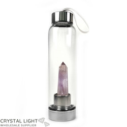 Crystal Drink Bottles: Amethyst Point Crystal Bottle