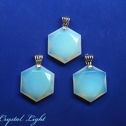 Hexagon Pendants: Opalite Hexagon Pendant