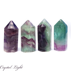 Polished Points By Quantity: Rainbow Fluorite Mini Point