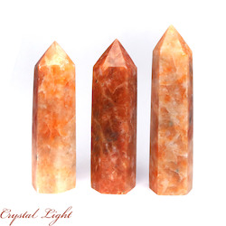 Polished Points By Quantity: Orange Orchid Calcite Polished Point