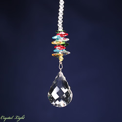 Suncatchers: Pear Drop Suncatcher- Rainbow Cluster