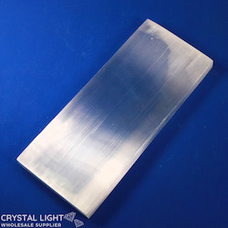 Selenite: Selenite Rectangle Plate (18cm)