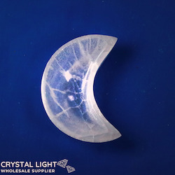 Selenite: Selenite Crescent Bowl