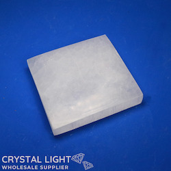 Selenite: Selenite Square Plate (8cm)