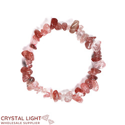 Chip Bead Bracelets: Strawberry Quartz Chip Bracelet