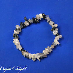 Chip Bead Bracelets: Tourmalated Quartz Chip Bracelet