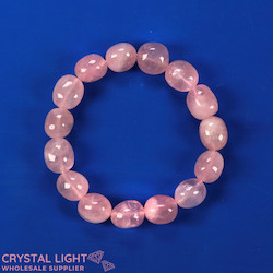 Tumble Bead Bracelets: Rose Quartz Tumble Bracelet