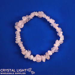 Chip Bead Bracelets: Rose Quartz Chip Bracelet