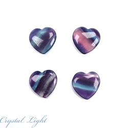 Hearts: Rainbow Fluorite Small Heart