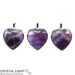 Heart Pendant: Amethyst Heart Pendant with Frame