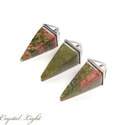 Pyramid Pendants: Unakite Pyramid Pendant