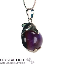 Sphere Pendants: Purple Agate Dolphin Sphere Pendant