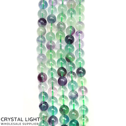 4,6 & 7mm Bead: Rainbow Fluorite Beads 6mm