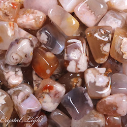 Tumbles by Weight: Flower Agate Large Tumble/ 250g