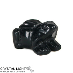 Animals: Black Obsidian Frog Small