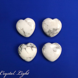 Hearts: Howlite Heart