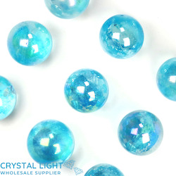 Spheres: Blue Aura Quartz Sphere/ 19mm