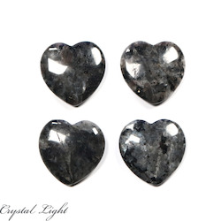 Hearts: Larvikite Flat Heart