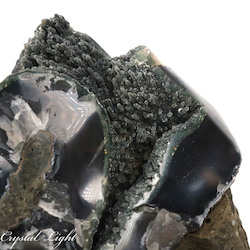 Single Druse Pieces: Black Amethyst Cut Base