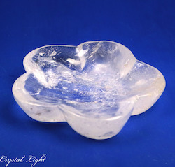 Bowls, Plates & Dishes: Clear Quartz Flower Dish