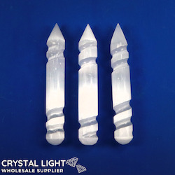 Selenite: Selenite Spiral Wand #2