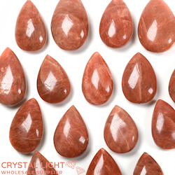 Other Shapes: Peach Moonstone Teardrop